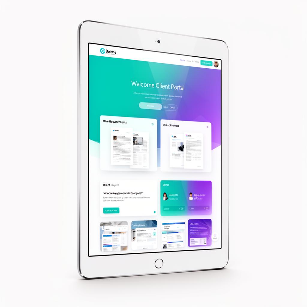 portal software mockup